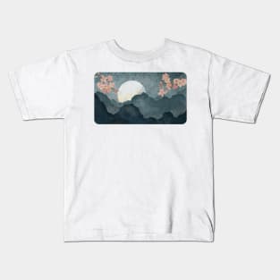 Cherry Blossom Moon Night Kids T-Shirt